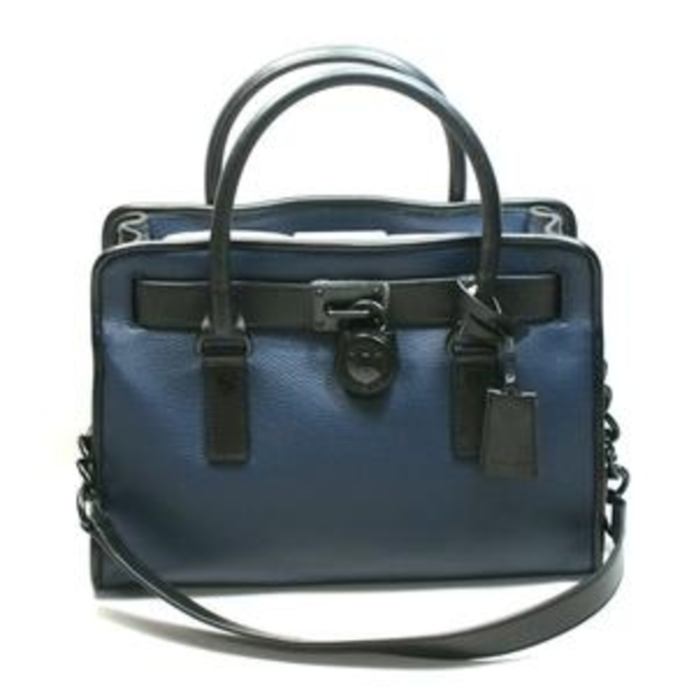 Michael Kors Hamilton French Binding Genuine Leather East West Satchel/ Shoulder